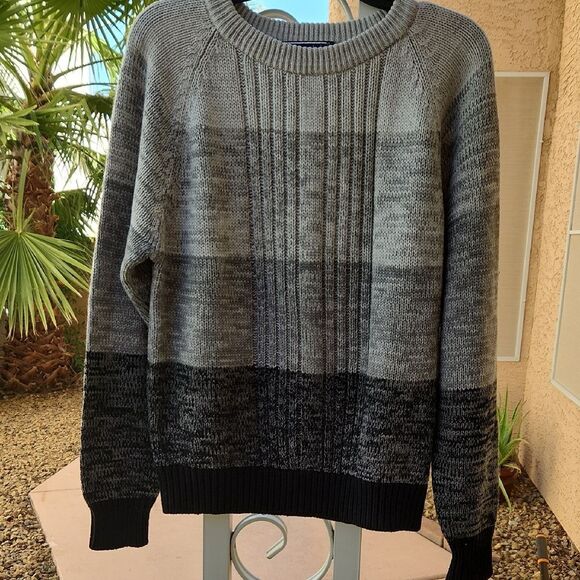 barnaby Other - Stylish Gray and Black Crewneck Sweater for Men